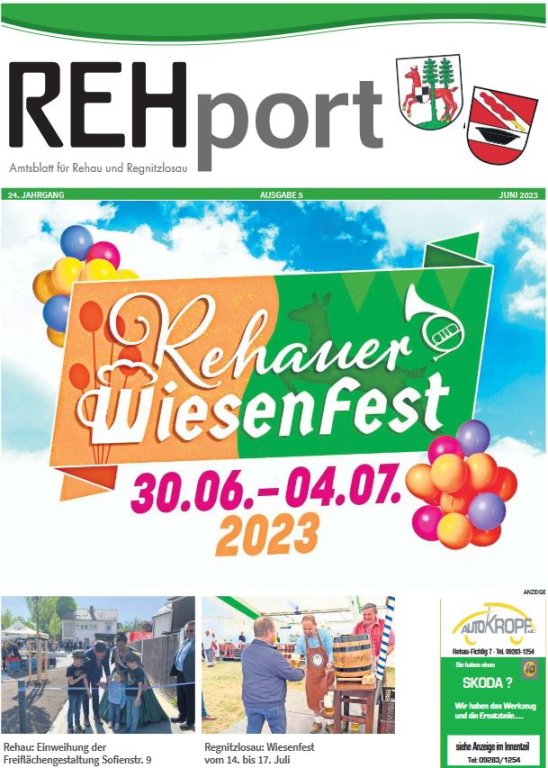 Amtsblatt der Stadt Rehau und der Gemeinde Regnitzlosau - REHport - 05/2023